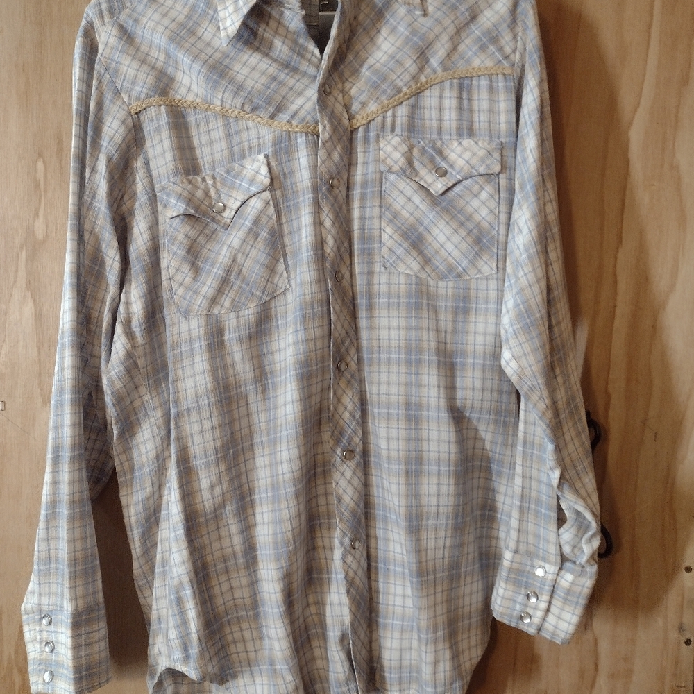 Vintage Women's Sears Western Wear Size Large 16 To 16 Half Pearl Snaps